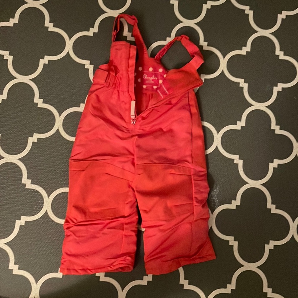 Cherokee pink winter snow pant suit never worn